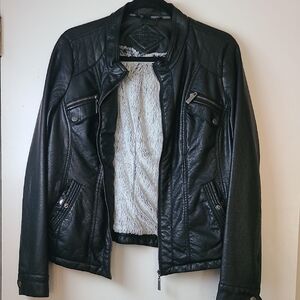 Jou Jou Black Faux Leather Jacket